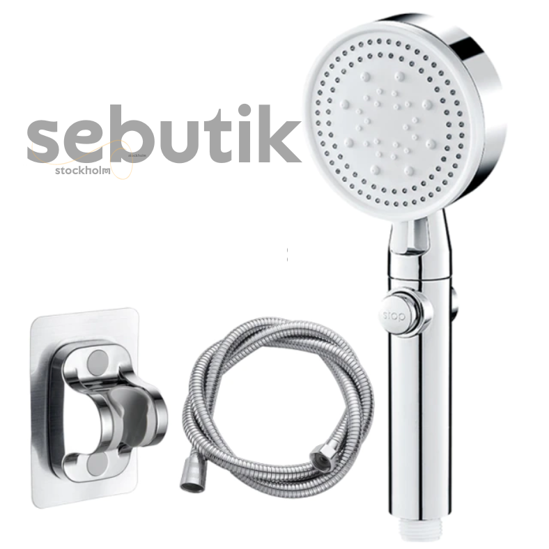 Borhe® PressureShower: 5 i 1 Högt Tryck Dusch Huvud