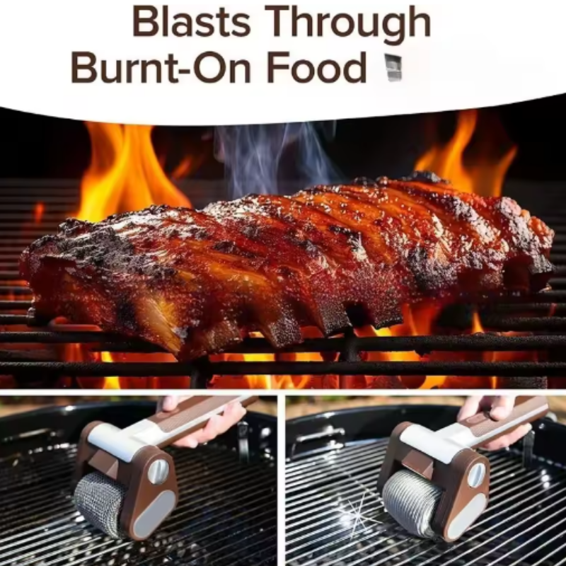 Cleaner Pro° GrillCleaner: Uppladdningsbar Elektrisk Borstlös Grillrengörare Rulle