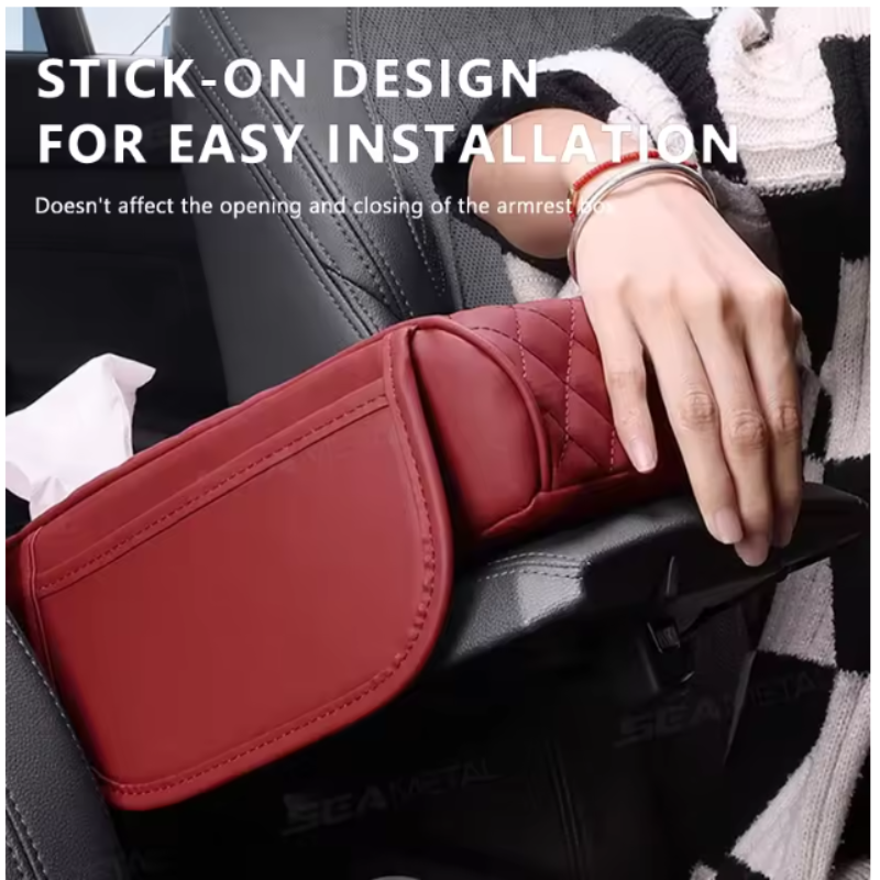 ArmrestCover: Universellt Stöd För Bilarmstöd Omslag Med Förvaringsfickor