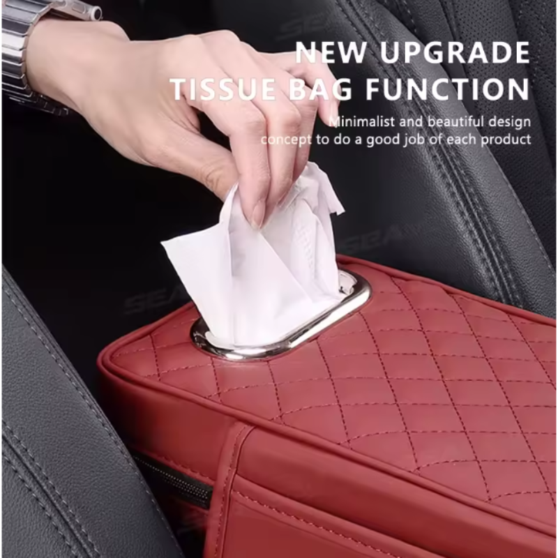 ArmrestCover: Universellt Stöd För Bilarmstöd Omslag Med Förvaringsfickor