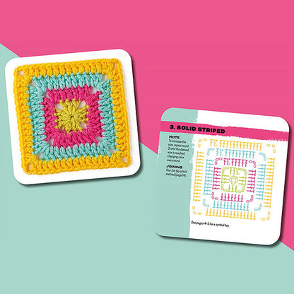 CrochetCards: Fyrkant Stickning Virka Guide Kort Uppsättning