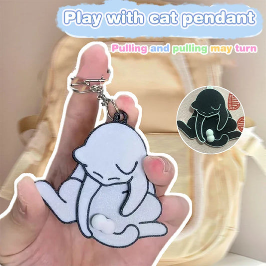 CatKeychain 1+1 GRATIS: Rolig Lekfull Unik Katt Nyckelring Tillbehör