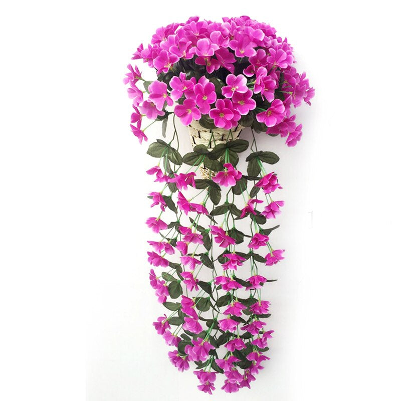 Konstgjord hängande blomma