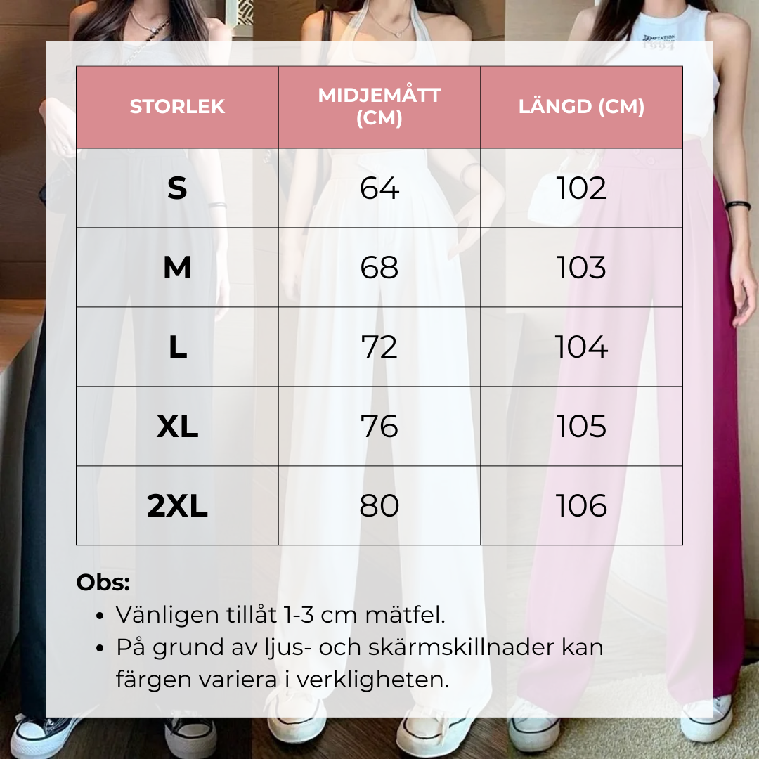 Kvinnors Avslappnade Raka Byxor