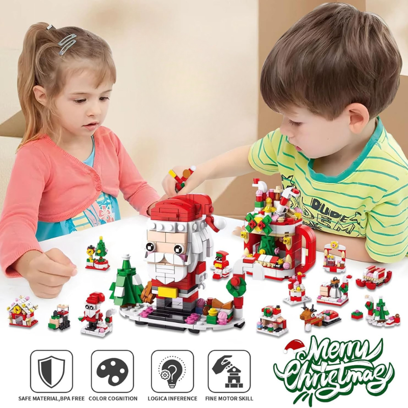 ChristmasBlocks: Jul Advent Kalender Bygg Klossar Set