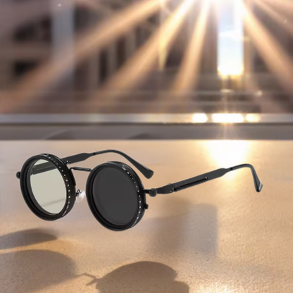AdjustableSunglass: Starkt Till Svagt Ljus Justerbar Dimningssolglasögon Med Fodral