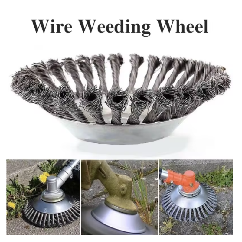 CutterHead: Kraftig Ståltråd Ogräs Skärare 20cm Borsthuvud Set