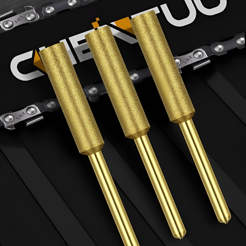 ChainsawSharpener 3+3 GRATIS: Professionellt Kedjesågs Slipnings Huvud Kit