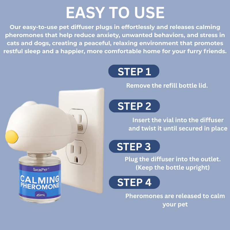 DogCatFri™  PetDiffuser: Husdjur Lugnande Feromon Diffusor-Set