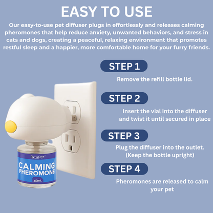 DogCatFri™  PetDiffuser: Husdjur Lugnande Feromon Diffusor-Set