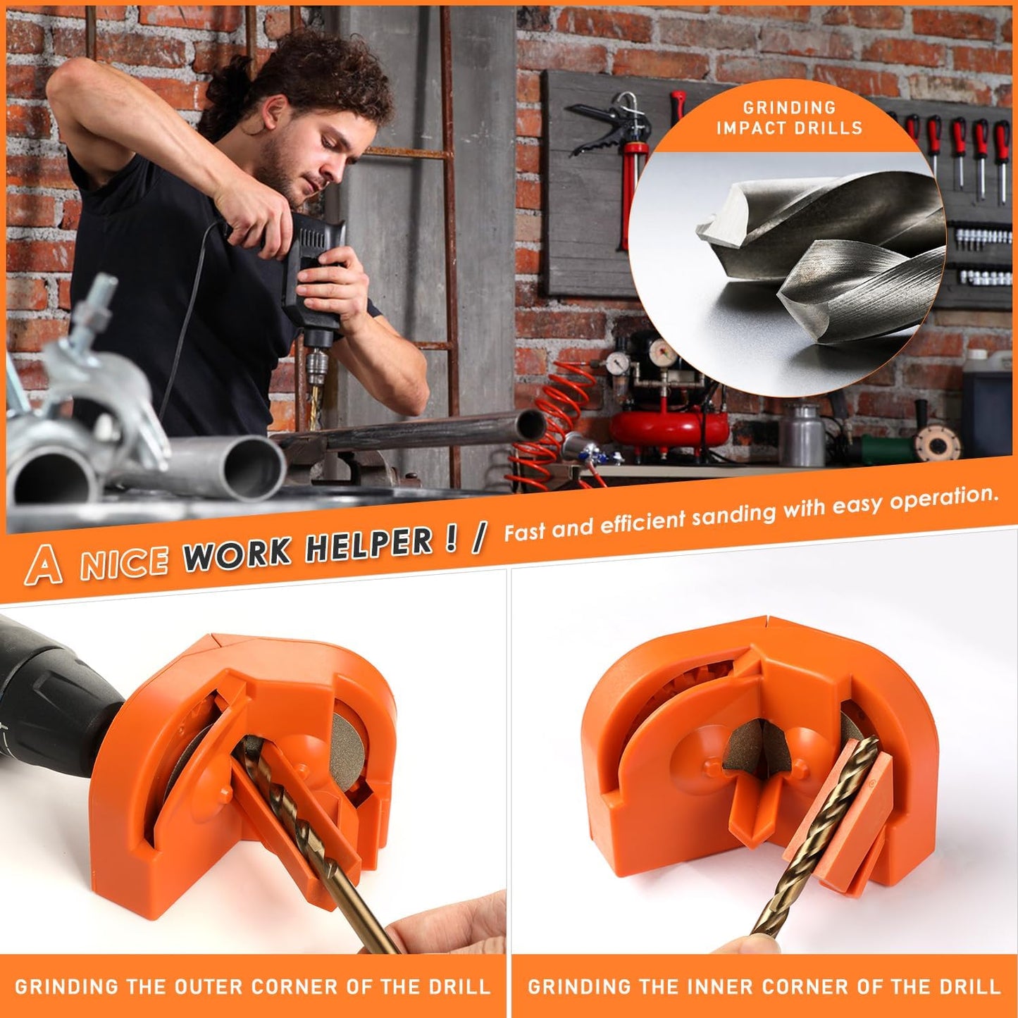 DrillGrinder - Lätt Borra Bits Kvarn Vässare