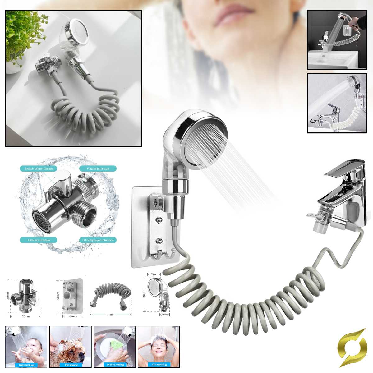Universell förlängning av duschkran | ShowerFlex