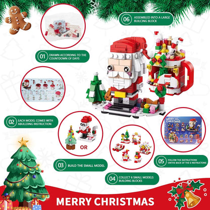 ChristmasBlocks: Jul Advent Kalender Bygg Klossar Set