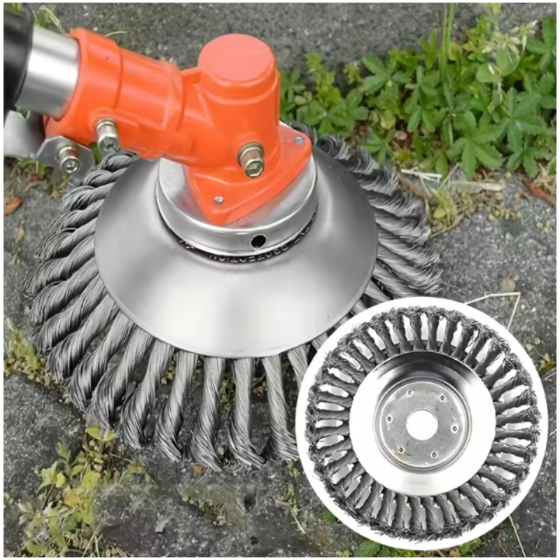 CutterHead: Kraftig Ståltråd Ogräs Skärare 20cm Borsthuvud Set