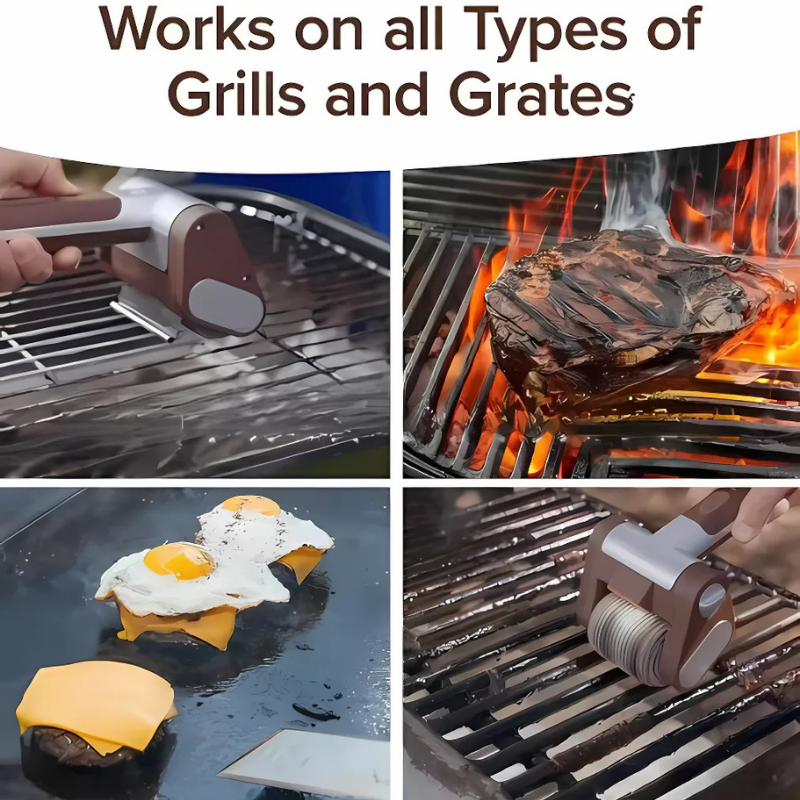 Cleaner Pro° GrillCleaner: Uppladdningsbar Elektrisk Borstlös Grillrengörare Rulle