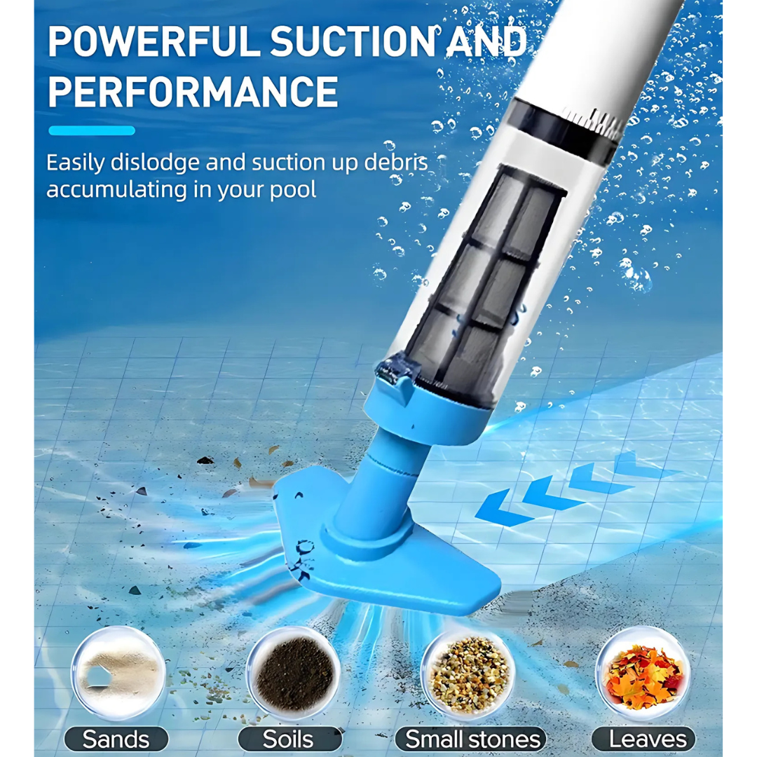 Cleaner Pro° PoolCleaner: Uppladdningsbar Handhållen Pool Dammsugare