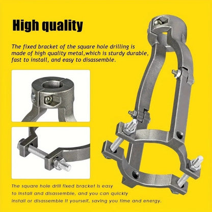 DrillBracket - Träbearbetning Fyrkant Hål Borr Bits Adapter Fäste