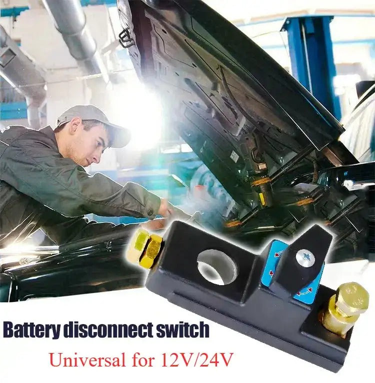 BatterySwitch 1+1 GRATIS - 12V / 24V Bilbatteri Frånskiljning Brytare