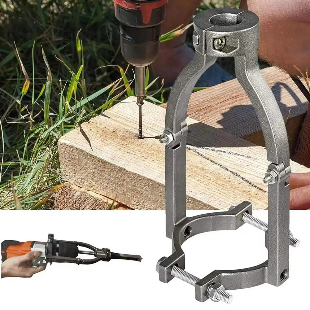 DrillBracket - Träbearbetning Fyrkant Hål Borr Bits Adapter Fäste