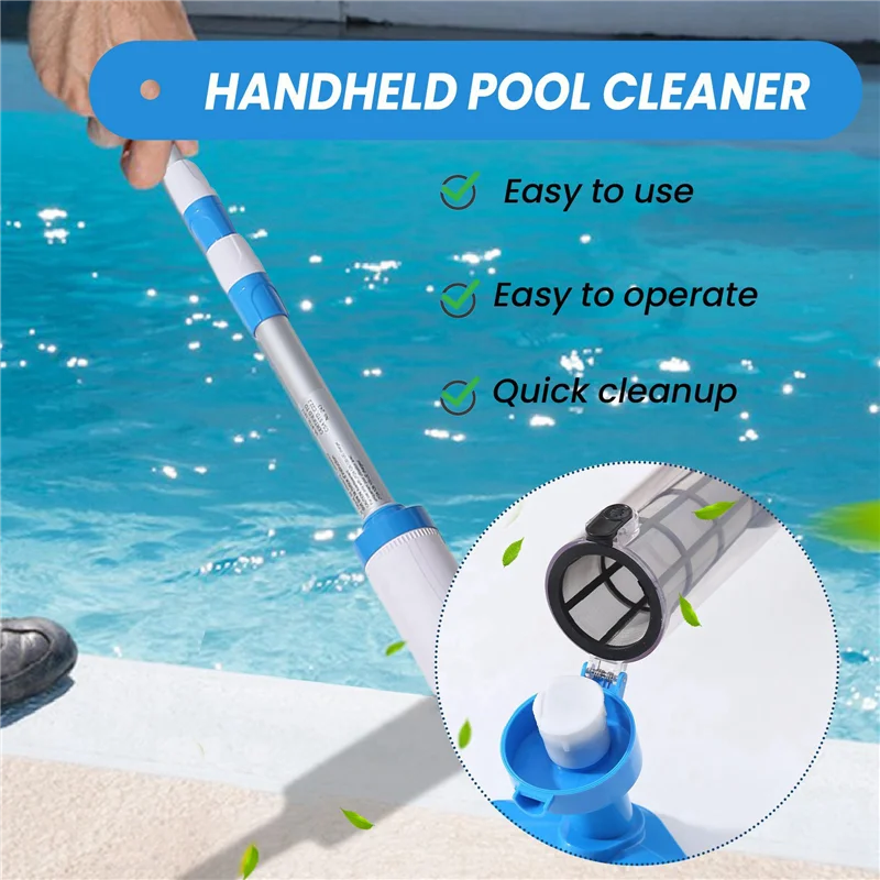Cleaner Pro° PoolCleaner: Uppladdningsbar Handhållen Pool Dammsugare
