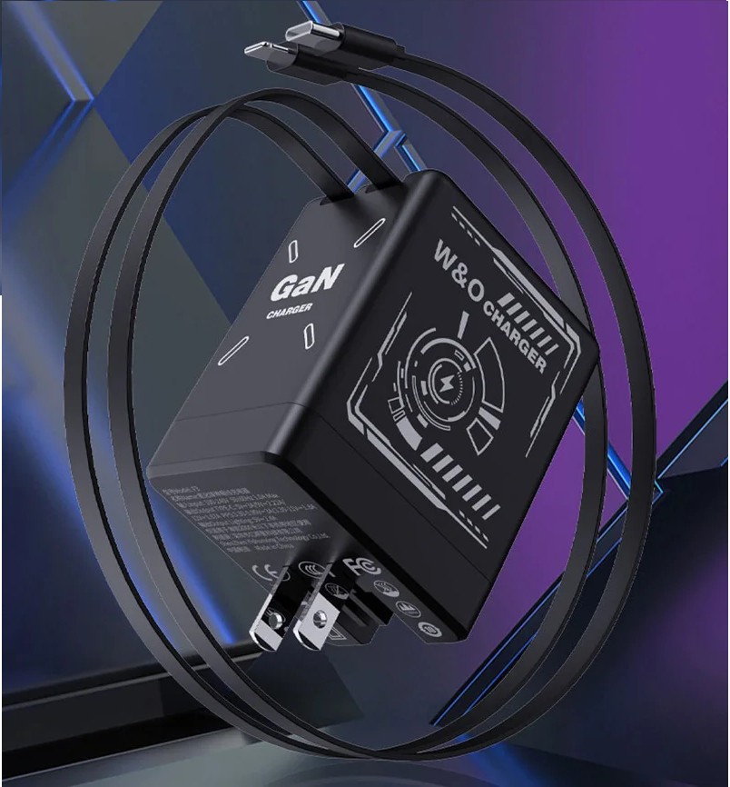 DualCharger: Snabbladdning Dubbel Indragbar Kabel Reseladdare