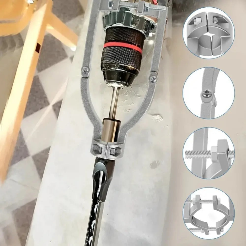 DrillBracket - Träbearbetning Fyrkant Hål Borr Bits Adapter Fäste