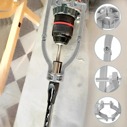 DrillBracket - Träbearbetning Fyrkant Hål Borr Bits Adapter Fäste