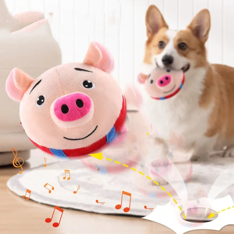 DogCatFri™ BouncingToy: Interaktiv Husdjur Studsande Plyschleksak Boll