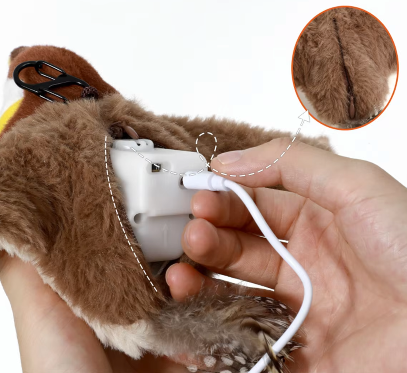 Catfri® FlappyBird: Interaktiv Sparv Fågel Leksak För katter