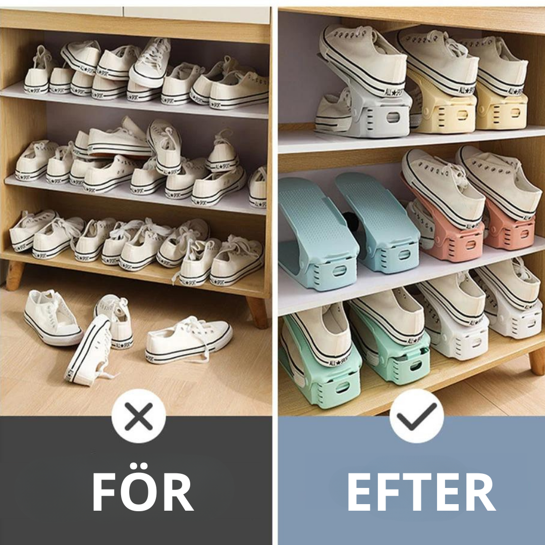 ShoeMaster 3+2 GRATIS | Justerbar och utrymmessparande skoförvaring