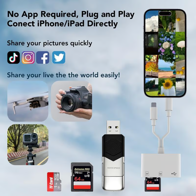 ChipReader - 3 i 1 Dubbel Port Gadget Kort Läsare