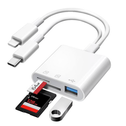 ChipReader - 3 i 1 Dubbel Port Gadget Kort Läsare