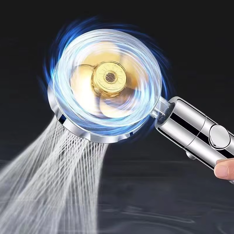 Borhe® SpinShower: 360° Roterande Hög-Tryck Dusch Huvud