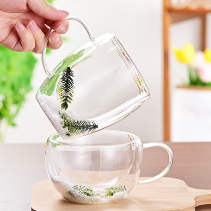 CrystalMug - Dubbel Skiktad Kreativ Glas Muggar