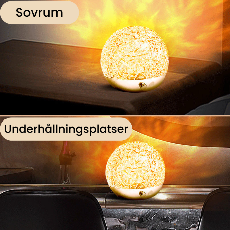 Vattenvågor dynamisk projektion stämningsbelysning