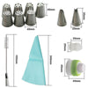 13 stycken bakverk Piping munstycke set