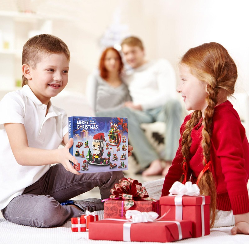 ChristmasBlocks: Jul Advent Kalender Bygg Klossar Set