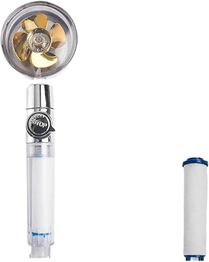 Borhe® SpinShower: 360° Roterande Hög-Tryck Dusch Huvud