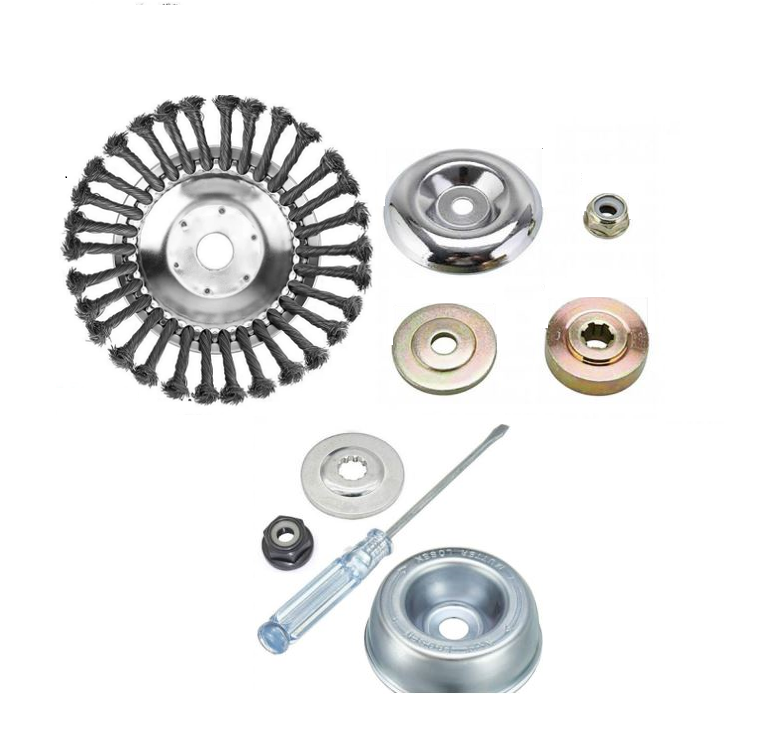 CutterHead: Kraftig Ståltråd Ogräs Skärare 20cm Borsthuvud Set