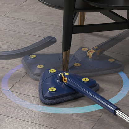 Cleaner Pro° TriangleMop: Lång Handtag Justerbar Triangel 360 Rengöring Mopp
