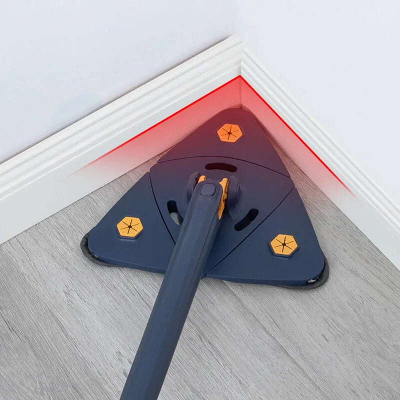 Cleaner Pro° TriangleMop: Lång Handtag Justerbar Triangel 360 Rengöring Mopp