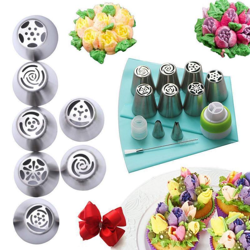 13 stycken bakverk Piping munstycke set