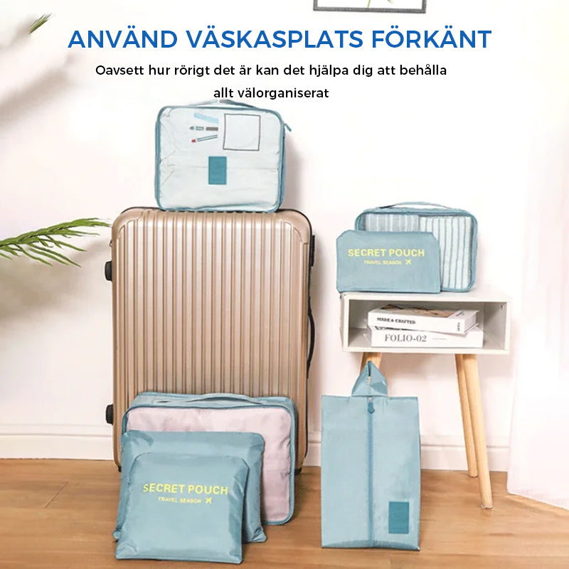Klädsorterande förvaringsväska 7-delar set