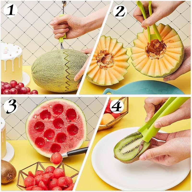 🍉4 i 1 fruktverktyg kniv